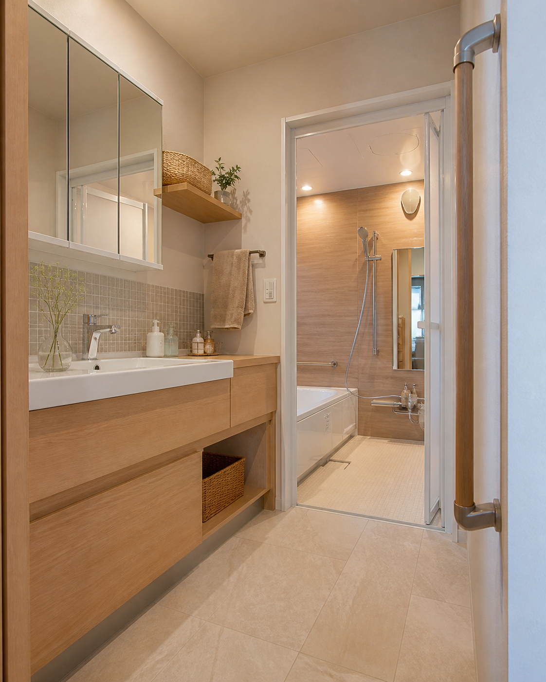 洗面室と浴室のリフォーム提案イメージ